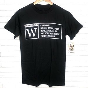 Comedy Central Black Workaholics Short Sleeves Shirt NEW